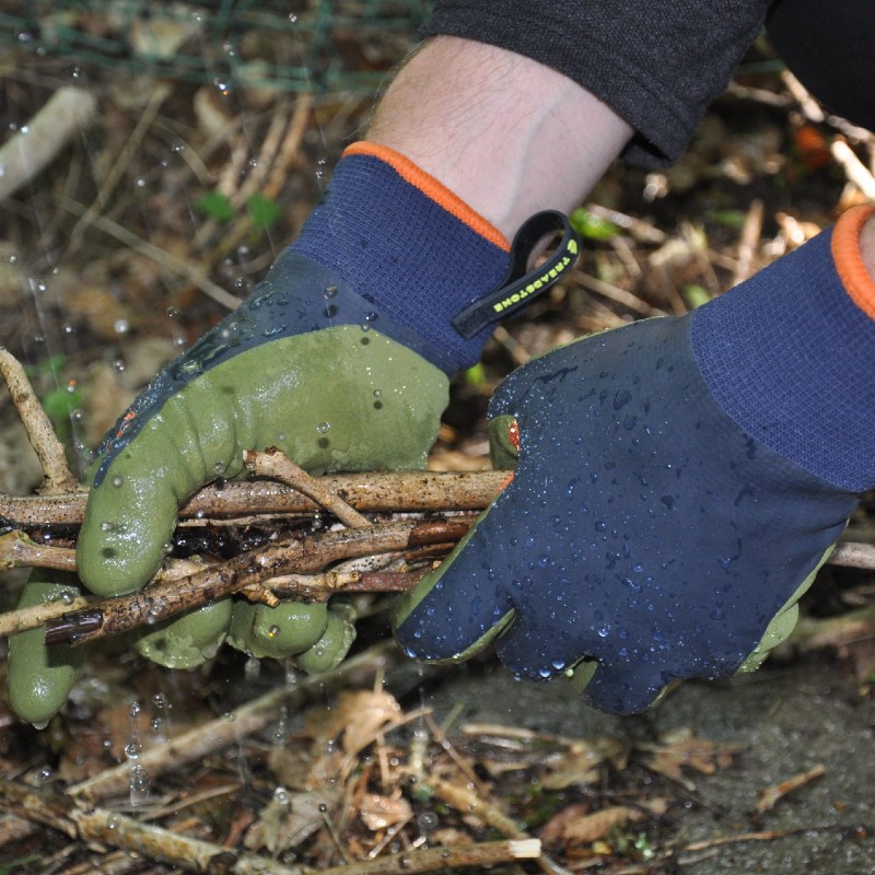 ClipGlove Warm Waterproof Latex Coated Gardening Gloves